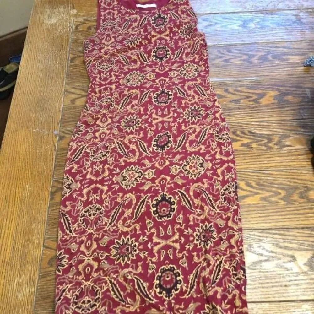 Peruvian Connection red paisley tank sz Small